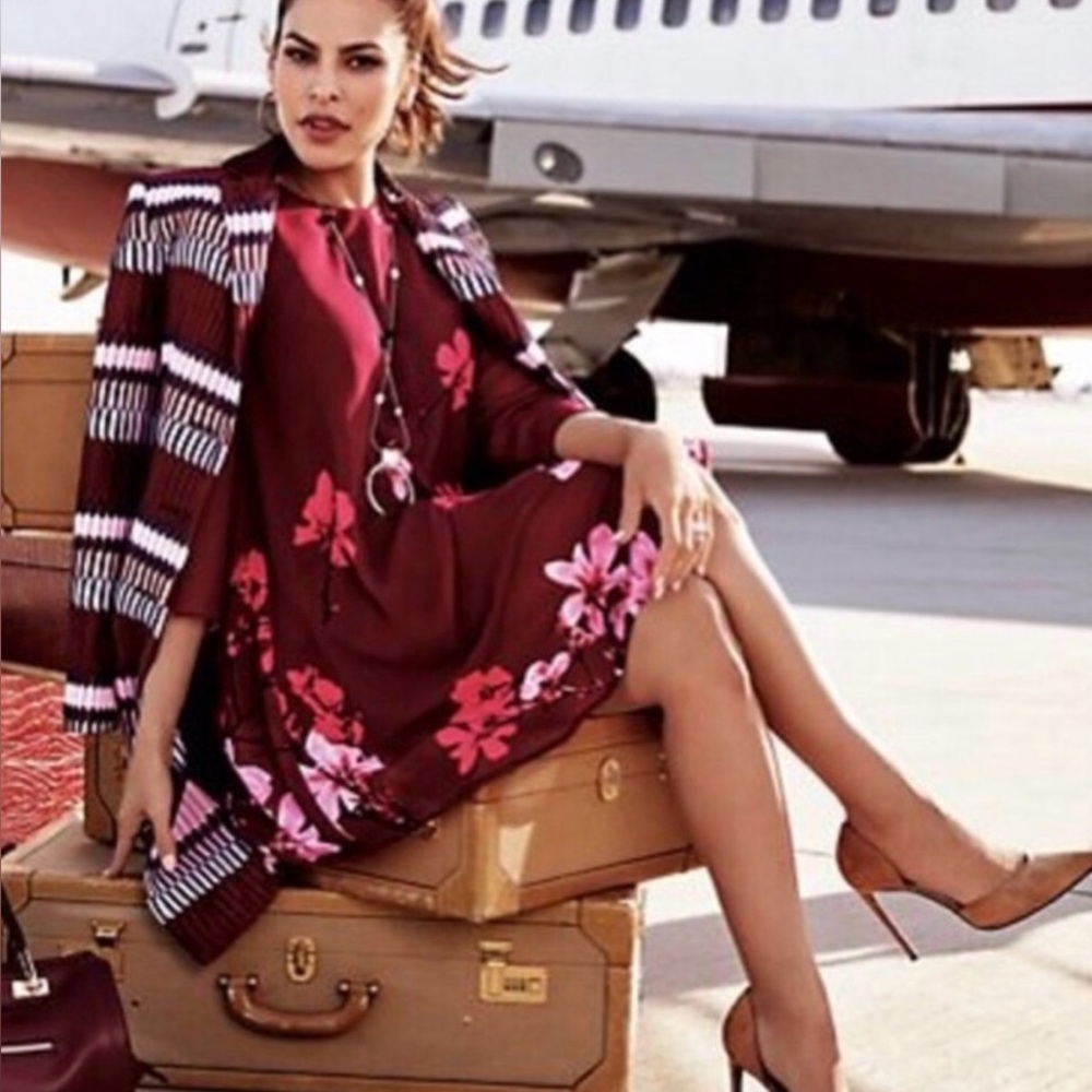 New with tags on Floral Burgundy Dress